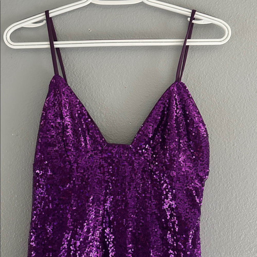 Purple Sequin Dress - Picture 2 of 6